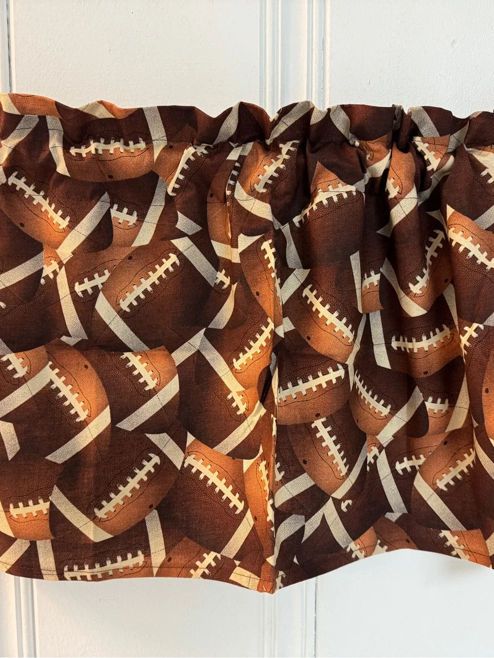 Football window valance curtain